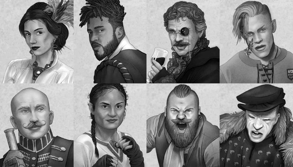 Art of Up and Under webseries' characters by Meunier